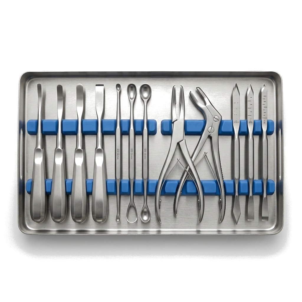 A grouped surgical instrument set